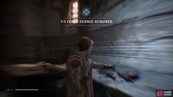 now exit the water and head up, allow BD-1 to open the door and then collect a Force Essence.