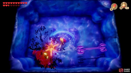 then go in for a spin attack when it throws his weapon at you.