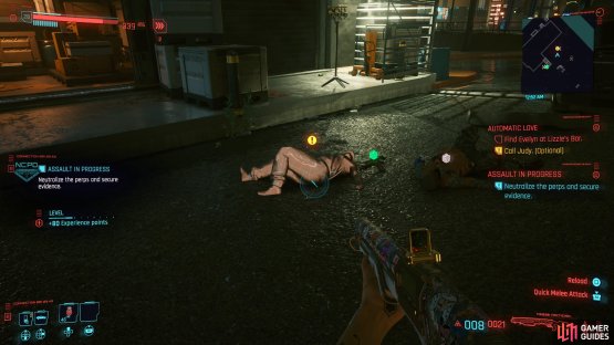 then collect the evidence from the body.