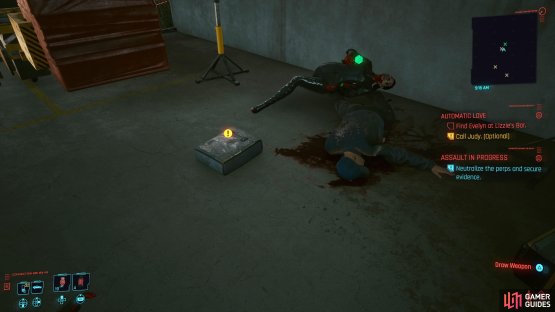 then collect the evidence from bag in the center of the area.