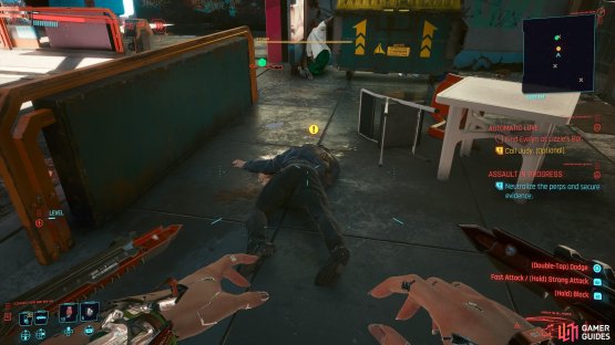 then collect the evidence from the body. 