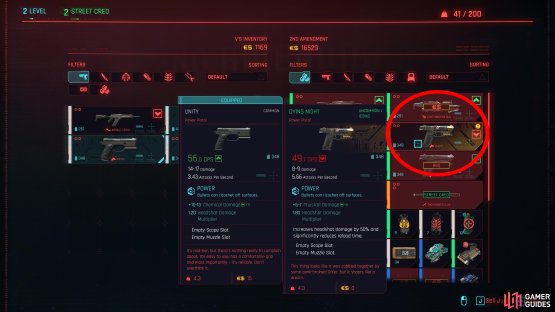 and pick up the Dying Night pistol.