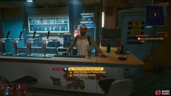 Order a drink to begin the job