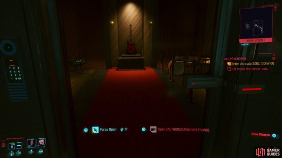 then force open the shrine room or put in the code 2065.