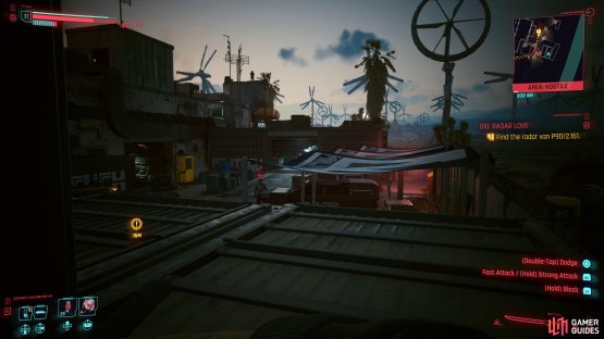then disable the camera before running along the tent to the car.