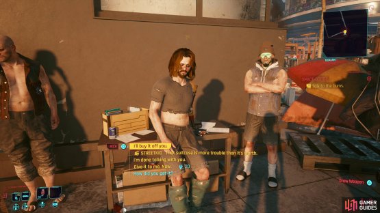 Force the bums to give you the briefcase via the following choices