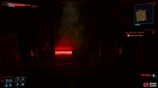 Head under underground and walk along the path to reach the locked room