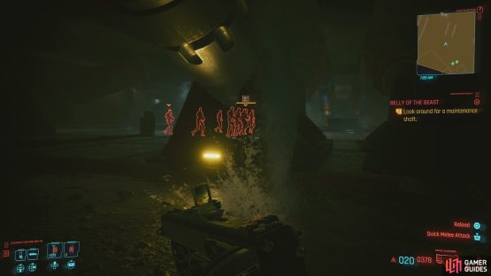 In a large underground chamber you&rsquo;ll find a squad of Robots patrolling - avoid them or defeat them,