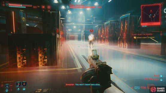He&rsquo;ll follow this melee assault up with a blast from his arm-gun.
