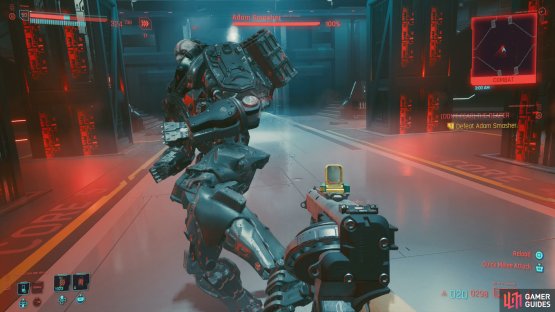 During the first phase of the battle, Smasher will repeatedly charge and try to strike you.