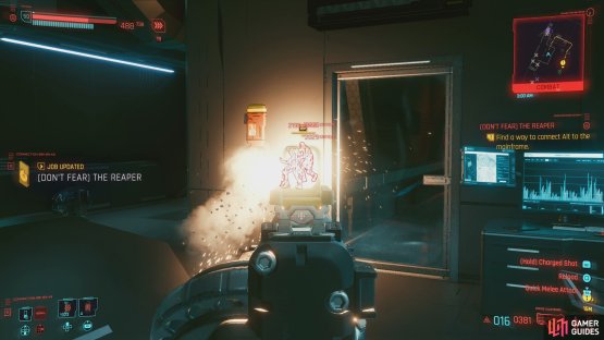 Using Tech weapons to shoot through walls can give you an edge against the Arasaka hordes.