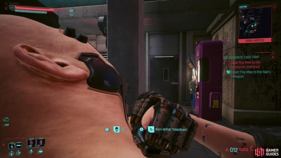 Sneaking out will be easier if you takedown two guards - including a heavy.
