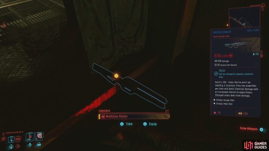 then loot Nash for his iconic weapon, &ldquo;Widow Maker&rdquo;.