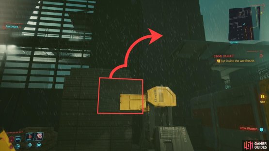 Use a forklift to reach the bridge, should you lack double jump.