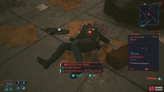You&rsquo;ll find this legendary armor on the corpse of an NCPD officer.
