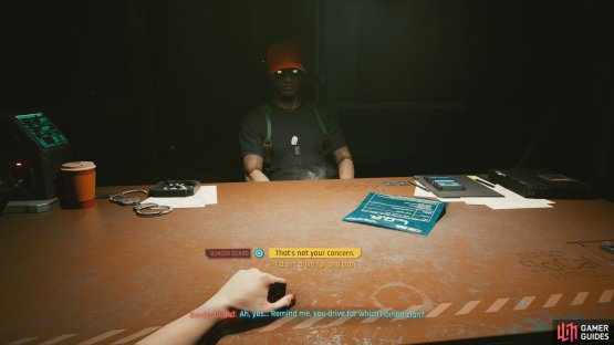 Maneuver through some negotiations with a border guard,