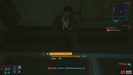 and either let him go, or extort some eddies out of him.