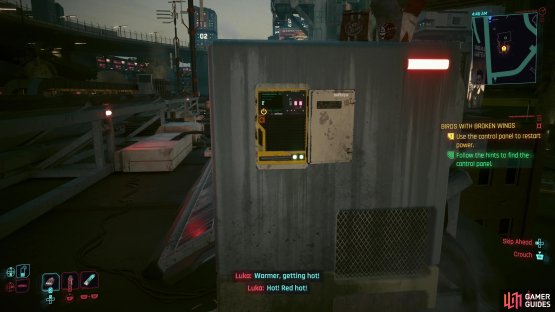 but she&rsquo;s not very helpful, and you just need to access a nearby control panel.