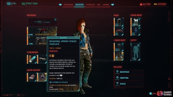 specifically the Behavioral Imprint-Synced Faceplate that you&rsquo;ll use in the upcoming main job.