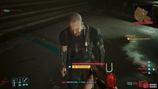 Defeat Hansen and you&rsquo;ll get a prompt to finish him.