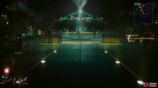 After completing three gigs for Mr. Hands, head to the Heavy Hearts club - the pyramid near the stadium,