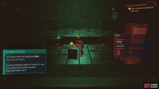 You can use your scanner to reveal information about enemies and objects.