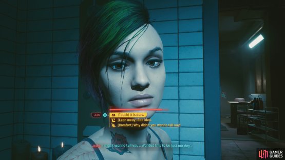 After turning on the generator, talk to Judy and you&rsquo;ll get to make a timed choice that determines the course of your relationship going forward.