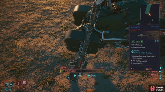 The next morning, grab the iconic sniper rifle, Overwatch.