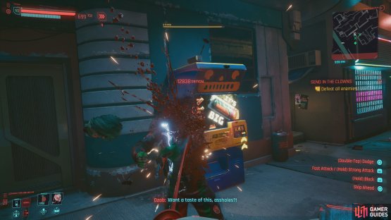 After Ozob gets into trouble, get out of the car and dispatch three Tyger Claw gangers.