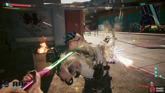 Dice enemies up with blades, including the katana and mantis blade,