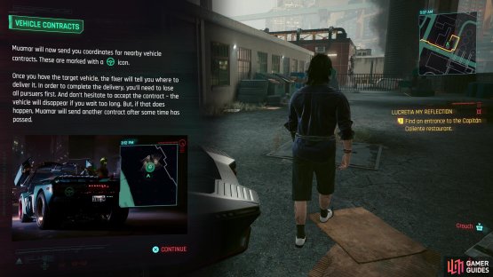 after which the quest will end and you&rsquo;ll get a tutorial about vehicle contracts.