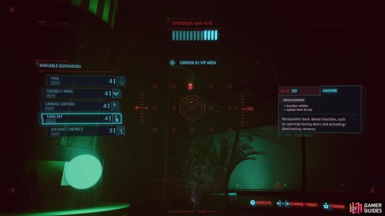 Disable the cameras 