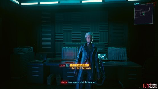 Ana will want you to kill Katya due to the part she played in Mark&rsquo;s death.