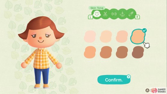 You can customise hair, skin colour and even cheek rosiness