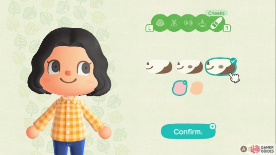 here you can see that the final character is very different from the default.