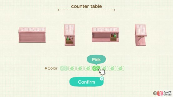 Some of the furniture can be changed into fun colors. 