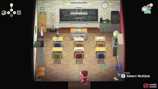 Make sure to add lots of desks and school themed items