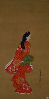 The real painting shows a smaller lady