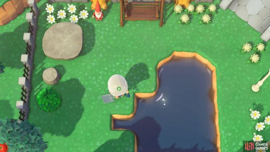 Then round out the grass around the diagonal squares (except the middle one)