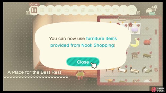 You&rsquo;ll be able to use any item you have registered to your NooK Shopping catalog