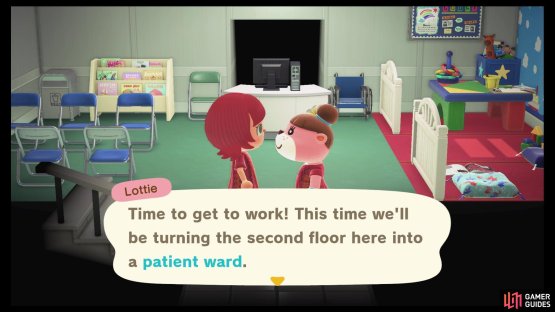 Speak to Lottie to begin the Patient Ward expansion