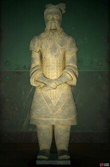 The real Warrior Statue doesn&rsquo;t hold anything