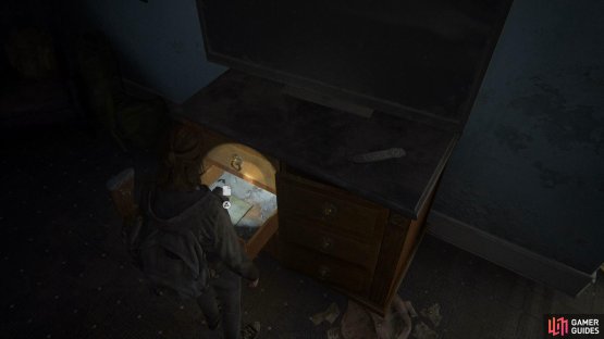 Once you&rsquo;ve made into the building past the Fuck Fedra Gate, head upstairs to find an Artefact in the drawer under the TV