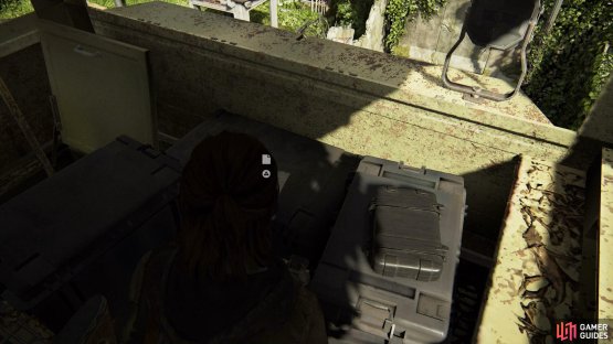 Climb up the ladder to the right of the slope to find an Artefact