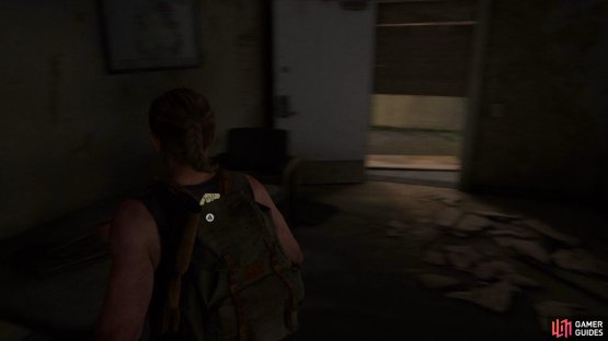 then enter the store on the right and grab the Short Gun Holster from the back room.