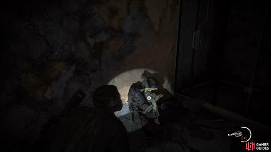 Go across a beam to find the Flamethrower 
