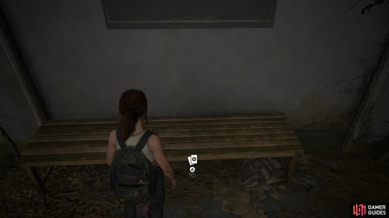 Collect the Trading Card from underneath a bench 