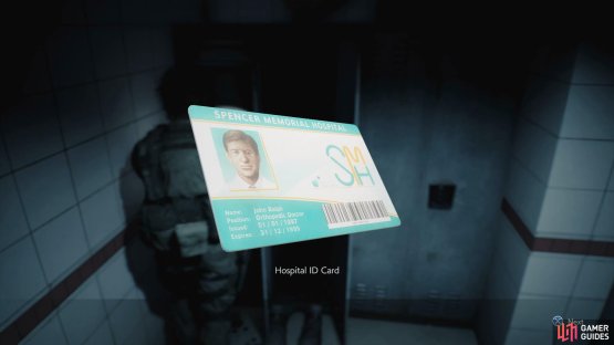 Head into the Staff Room and use the recently acquired Key to open a Locker for an ID Card