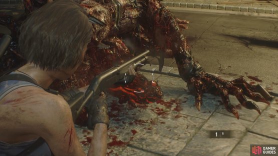 now equip your shotgun and begin shooting his heart. 