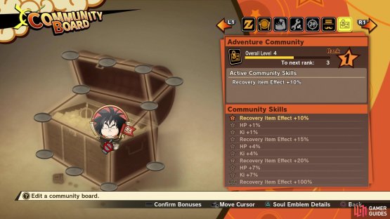 Yajirobe&rsquo;s Soul Emblem unlocks the Adventure Community Board